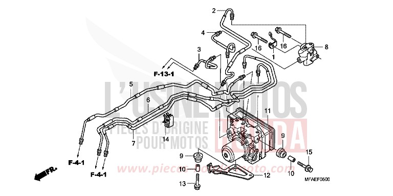 MODULATEUR ABS de CBF1000 ABS PEARL NIGHTSTAR BLACK (NHA84) de 2010